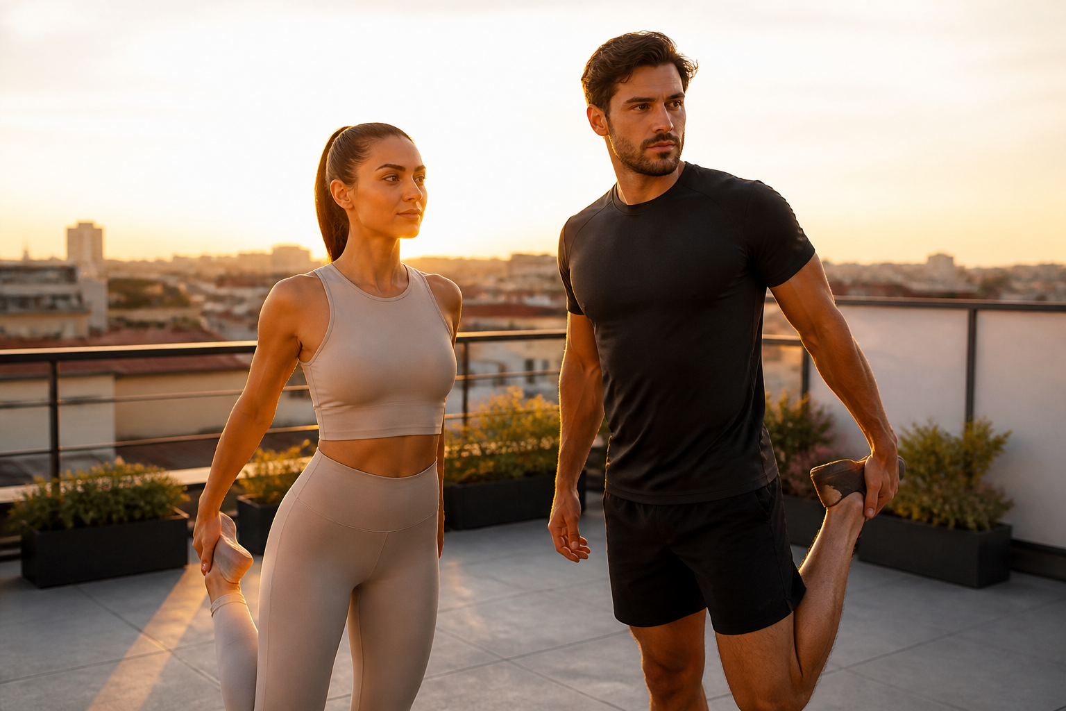 Sunset recovery and rest lifestyle moment