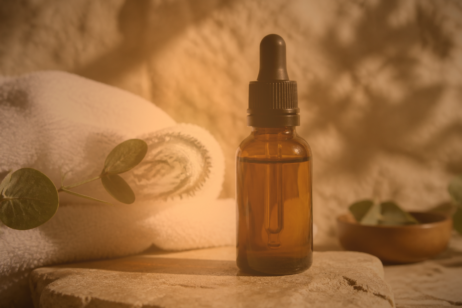 Hearth membership — vial and travel case on dark wood